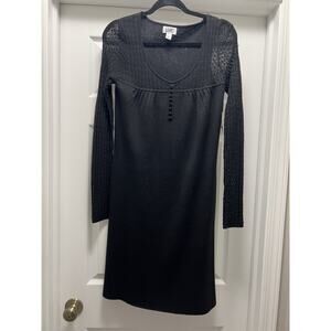 Lilly Pulitzer Black Merino Wool Sweater Dress Size Medium Women's NWT